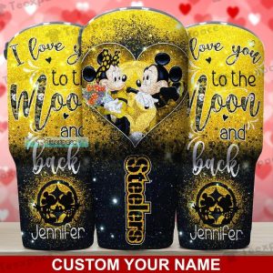 Custom Steelers Love You To The Moon And Back Tumbler
