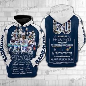 Dallas Cowboys All Time Greats Pullover 3D Hoodie