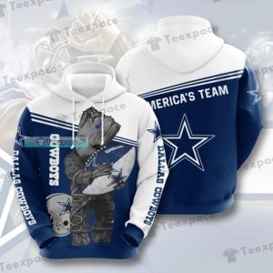 Dallas Cowboys America’s Team Baby Groot 3D Hoodie