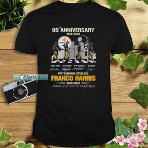 Franco Harris Steelers 1950-2022 Signatures Shirt