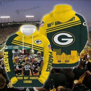 Green Bay Packers 101st Anniversary 1919-2020 Hoodie