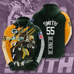 Green Bay Packers #55 Za’Darius Smith 3D Hoodie