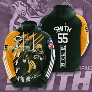 Green Bay Packers #55 Za’Darius Smith Signature 3D Hoodie