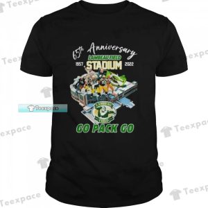 Green Bay Packers 65th Anniversary Lambeau Field Stadium 1957-2022 Shirt