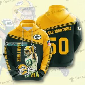 Green Bay Packers Blake Martinez Signature Pullover 3D Hoodie