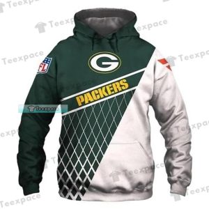Green Bay Packers White Vintage Pullover 3D Hoodie