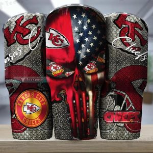 Kansas City Chiefs American Skull Iron Tumbler