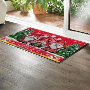 Kansas City Chiefs 3 Dwarfs Christmas Doormat