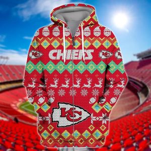 Kansas City Chiefs Colorful Christmas Hoodie Unique Chiefs Gift 1