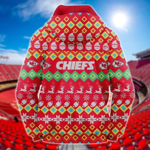 Kansas City Chiefs Colorful Christmas Hoodie Unique Chiefs Gift