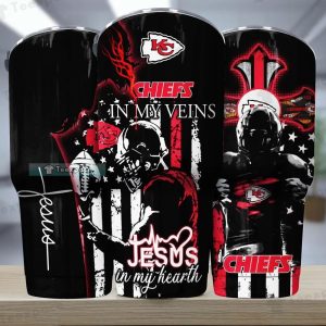 Kansas City Chiefs In My Heart And My Veins Tumbler