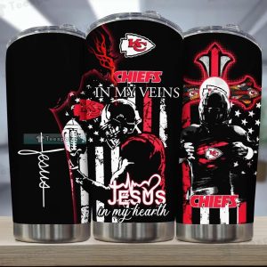 Kansas City Chiefs In My Heart And My Veins Tumbler