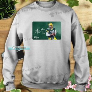 Packers Aaron Rodgers Green Poster Signature Shirt