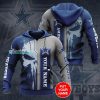Personalized Dallas Cowboys Melting Silver Skull Hoodie