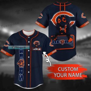 Personalized Deadpool Chicago Bears Baseball Jersey