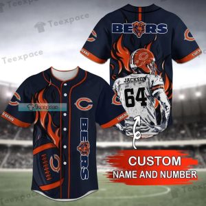 Personalized Fire Ball Iconic Player Bears Baseball Jersey