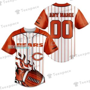 Personalized Fire Football Chicago Bears Baseball Jersey