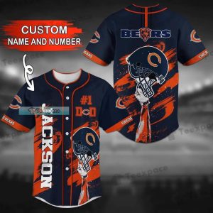 Personalized Iconic Football Chicago Bears Baseball Jersey