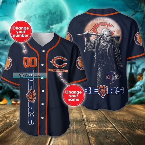 Personalized Jason Voorhees Chicago Bears Baseball Jersey