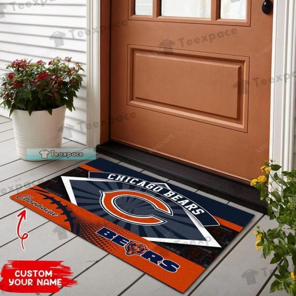 Personalized Logo Center Chicago Bears Doormat