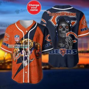 Personalized Mascot Death Chicago Bears Baseball Jersey