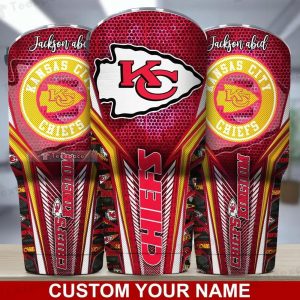 Personalized Name Hot And Cold Kansas City Chiefs Tumbler 1