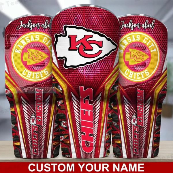 Personalized Name Hot And Cold Kansas City Chiefs Tumbler