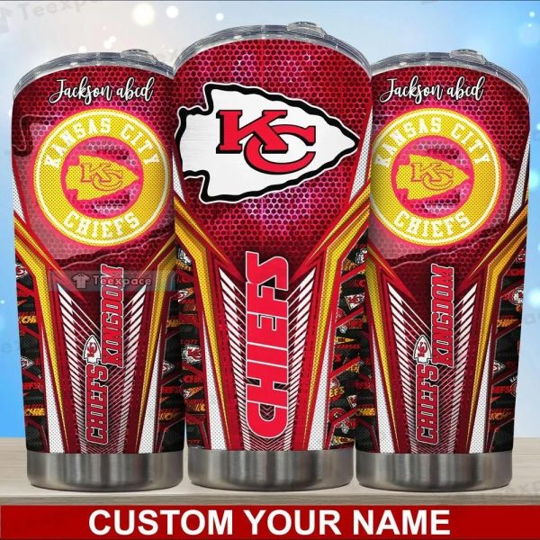 Personalized Name Hot And Cold Kansas City Chiefs Tumbler