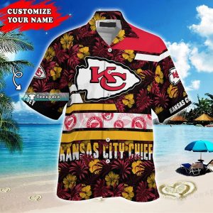 Personalized Name Kansas City Chiefs Floral Hawaiian Shirt 2