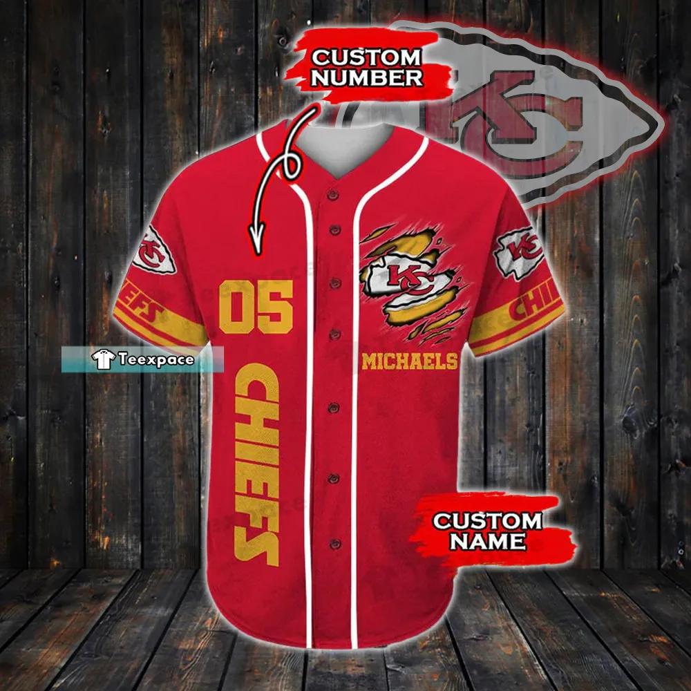 Kansas City Chiefs Personalized Custom Name Baseball Jersey Shirt - USALast