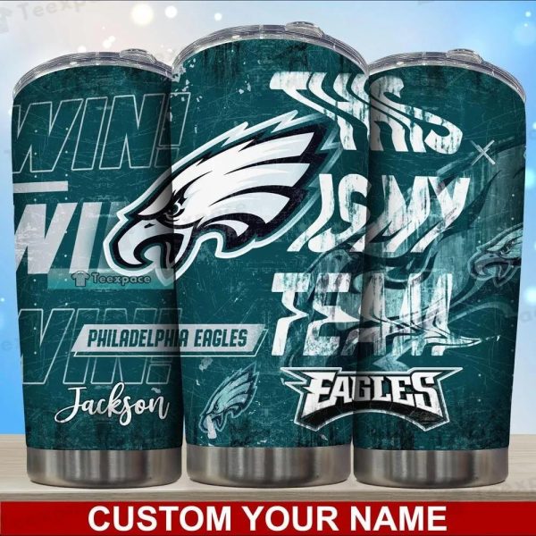 Personalized Philadelphia Eagles Coffee Tumbler Gift For Fan