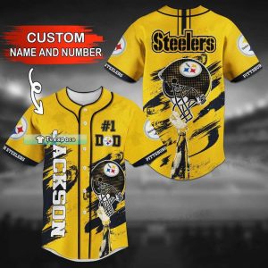 Personalized Steelers Helmet Baseball Jersey