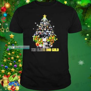Steelers The Black And Gold Trees Team Christmas Shirt
