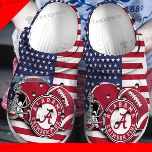 Alabama Crimson Tide American Helmet Rugby Ball Clogs