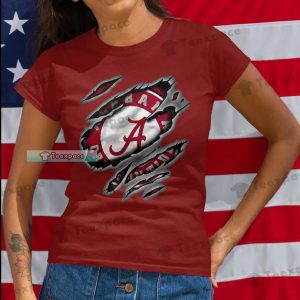 Alabama Crimson Tide Ashed Football Shirt
