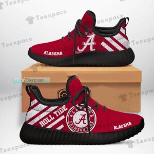 Alabama Crimson Tide Circle Logo Stripes Texture Reze Shoes