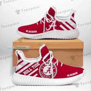 Alabama Crimson Tide Circle Logo Stripes Texture Reze Shoes