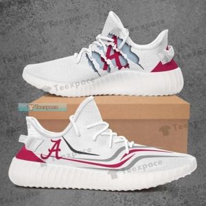 Alabama Crimson Tide Claw Curved Stripes Pattern Yeezy Shoes
