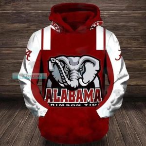 Alabama Crimson Tide Elephant Letter Pattern Hoodie