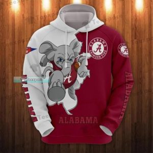 Alabama Crimson Tide Mascot Pattern Hoodie