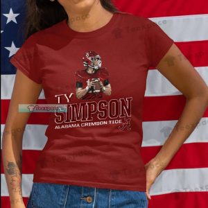 Alabama Crimson Tide Ty Simpson Animation Shirt