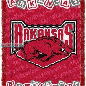 Arkansas Razorbacks Big Logo Letter Pattern Woven Blanket