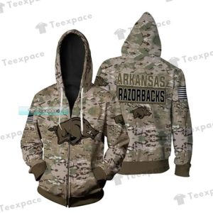 Arkansas Razorbacks Camoflage Army Hoodie