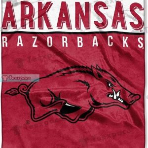 Arkansas Razorbacks Gifts Big Logo Fuzzy Blanket