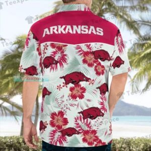 Arkansas Razorbacks Tropical Flower Hawaiian Shirt