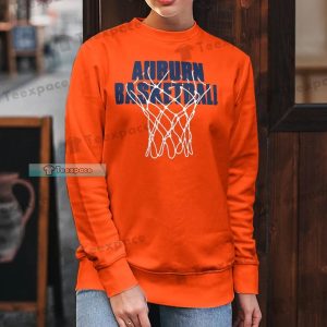 Auburn Tigers Basketball Basket Texture Long Sleeve Shirt