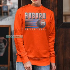 Auburn Tigers Basketball Stripes Texture Long Sleeve Shirt