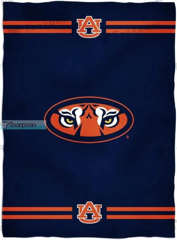 Auburn Tigers Eyes Pattern Throw Blanket