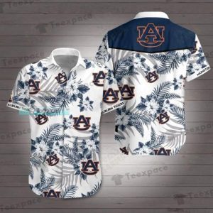 Auburn Tigers Floral Pattern Hawaiian Shirt