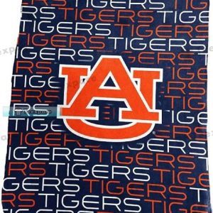 Auburn Tigers Logo Letter Print Pattern Throw Blanket 1